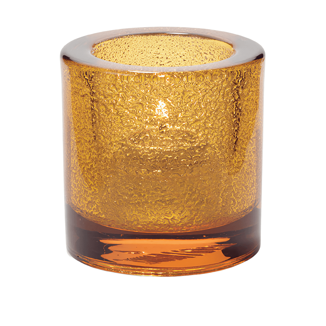 Votive Candle Holder Tealight Candle Holder 2.75X2.88 IN Glass Amber Jewel Round 1/Each