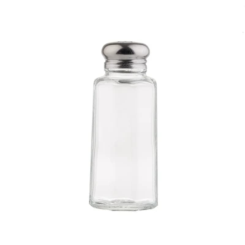 Salt & Pepper Shaker Top 2 OZ Glass Panelled Mushroom Top Hand Wash 1/Each