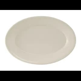Reno Platter 14.125X10.25 IN China Eggshell Oval Wide Rim Rolled Edge Fully Vitrified 12/Case