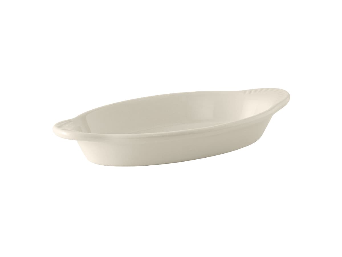 Welsh Rarebit 10.625 IN 17 OZ China Eggshell Oval Fully Vitrified Oven Safe Dishwasher Safe Microwave Oven Safe 12/Case