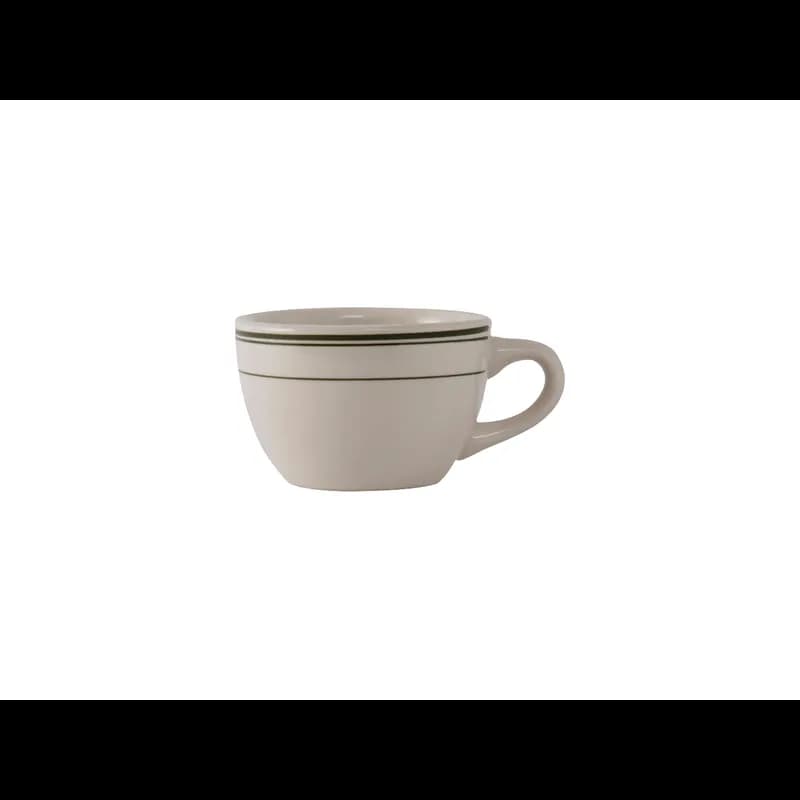 Green Bay Coffee Cup 7 OZ China Eggshell Green Round Banded Fully Vitrified 36/Case
