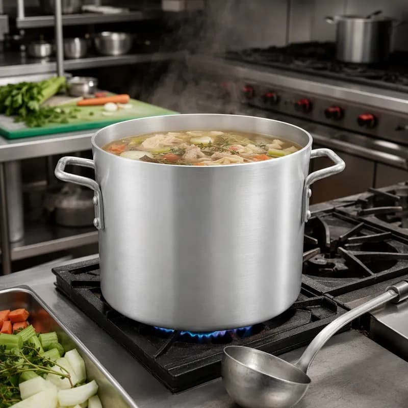 Stock Pot 12X10.5 IN 20 QT Aluminum Heavy Duty 1/Each