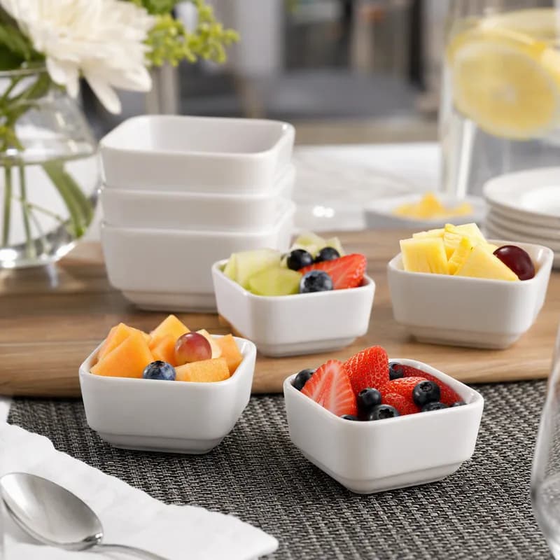Fruit Bowl 3.5 IN Square Stackable 48/Case