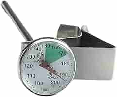 Comark Instruments Espresso Coffee Thermometer 1X5 IN Stainless Steel 100F to 200F Includes Clip and 5IN Stem 1/Each