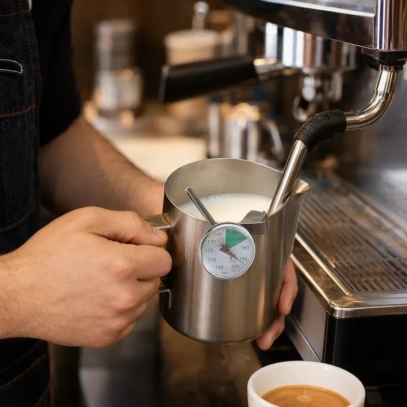Comark Instruments Espresso Coffee Thermometer 1X5 IN Stainless Steel 100F to 200F Includes Clip and 5IN Stem 1/Each