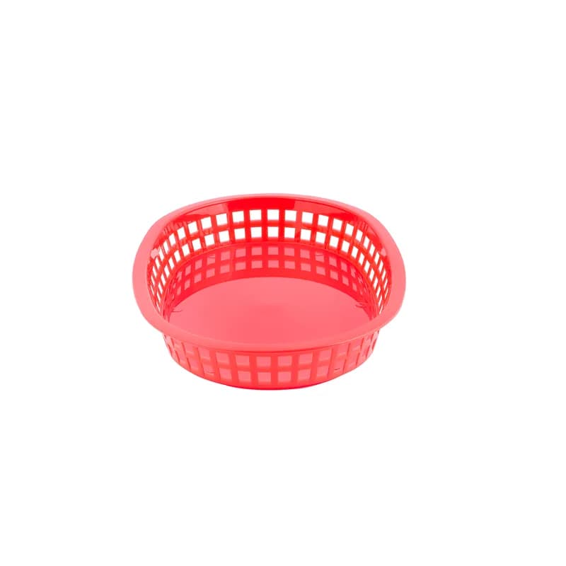 Fast Food Basket 10.5 IN Polypropylene Homopolymer (PPH) Red Platter Style 1/Each