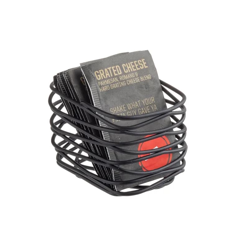 Sugar Packet Holder 3.25X2.25X2 IN Powder Coated Steel Black Artisan Rectangle Caddy Dishwasher Safe 1/Each