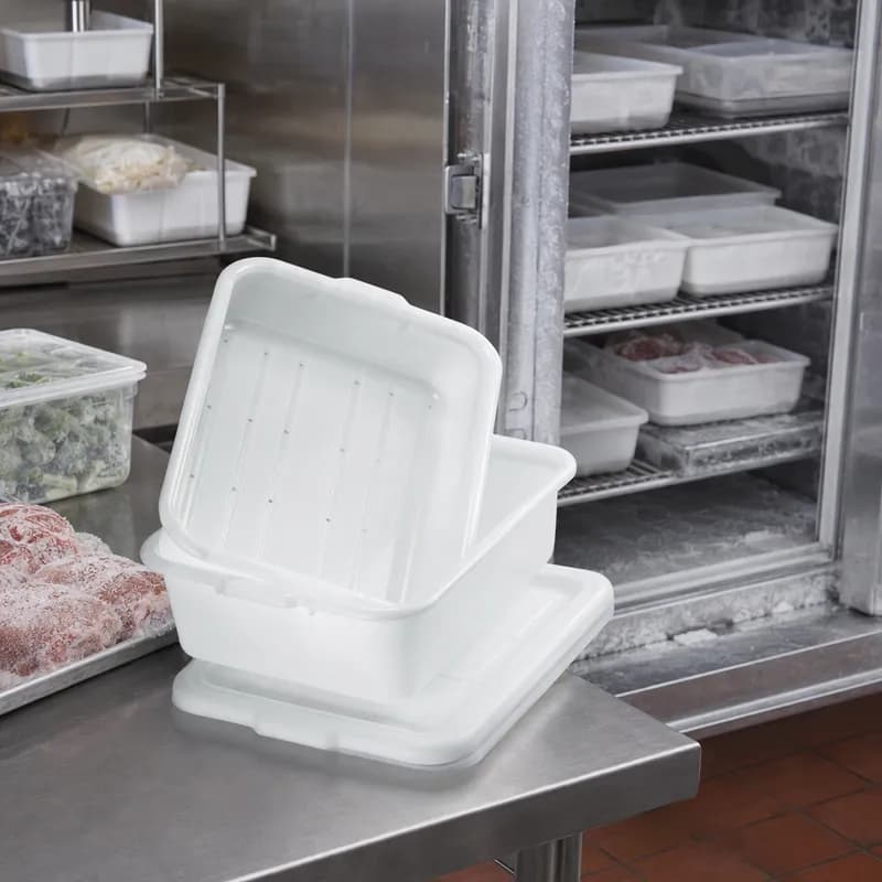 Freezer Tote Box 7 IN HDPE White -30°F 1/Each