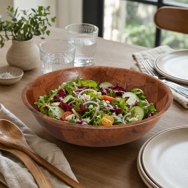 Salad Bowl 10 IN Wood 1/Each