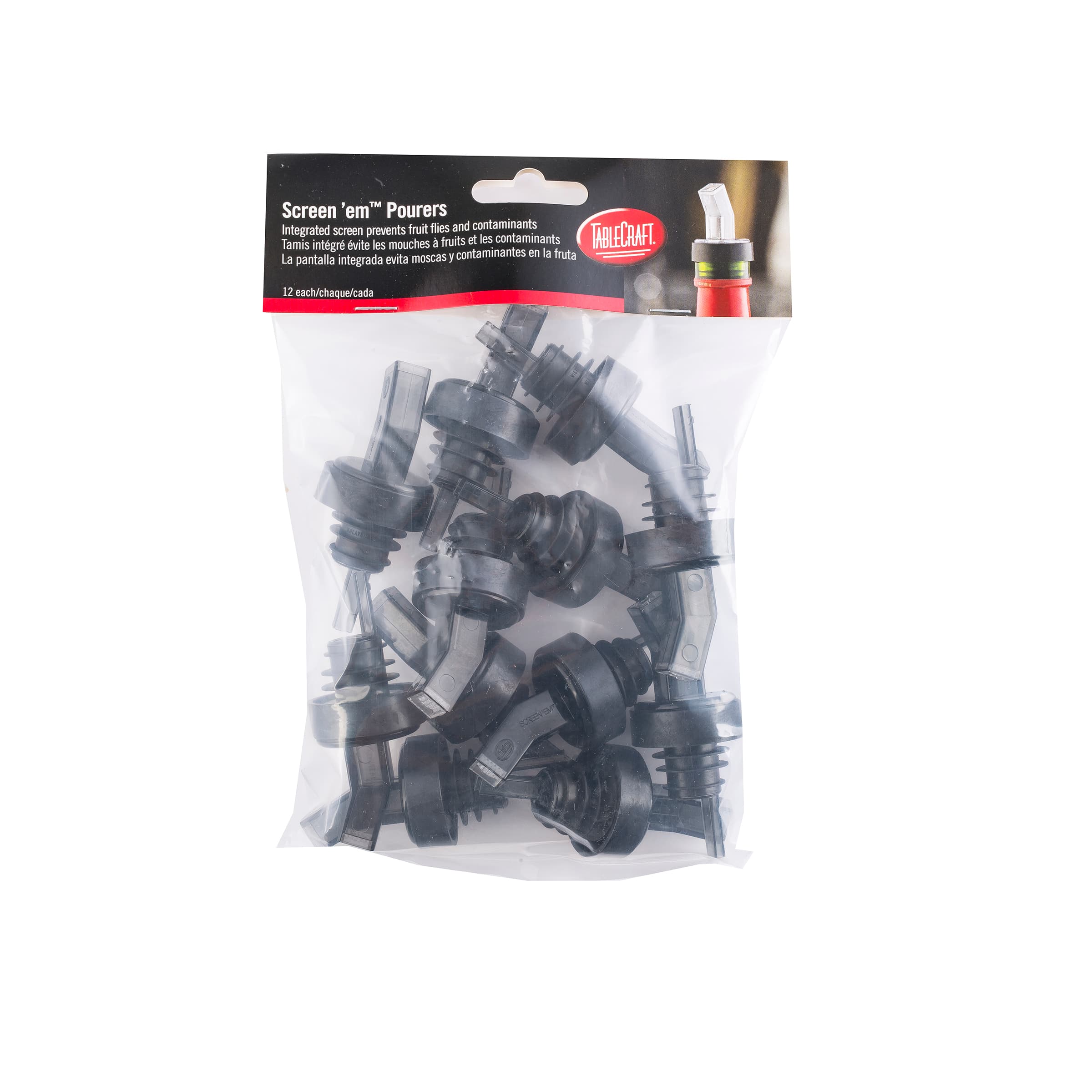 Screen Em™ Liquor Pourer SAN Smoke 12/Pack