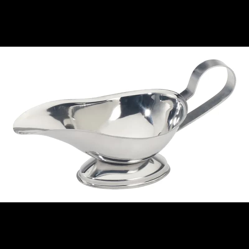 Gravy & Sauce Boat 6.125X2.875X2.75 IN 3 OZ Stainless Steel 1/Each
