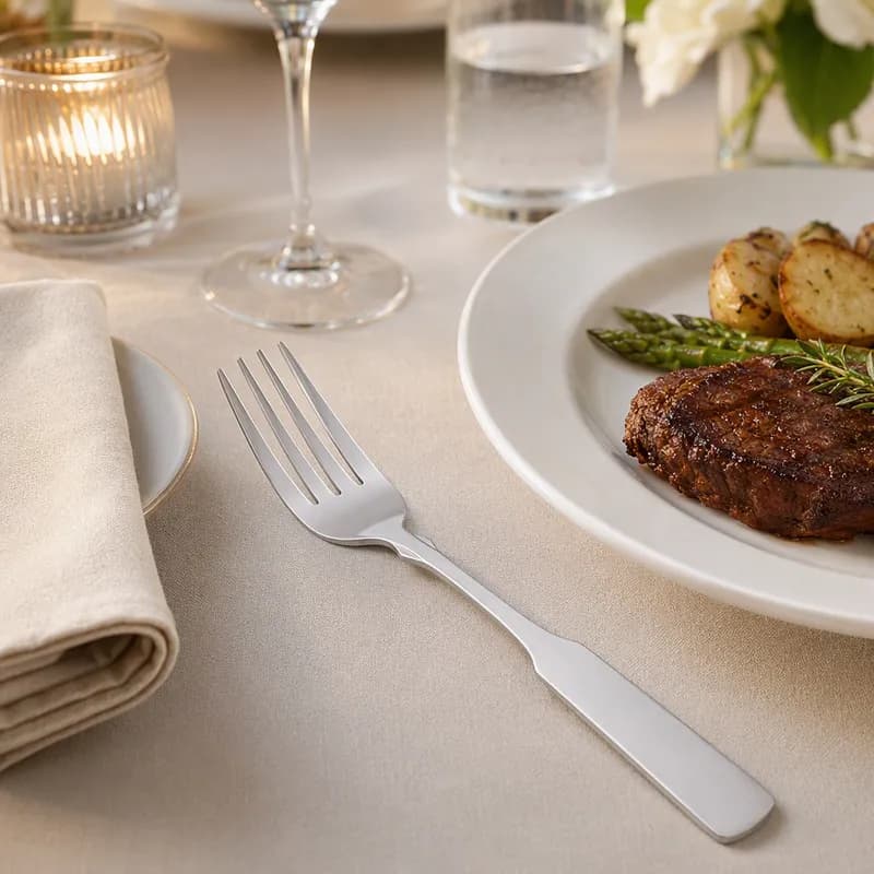 Dinner Fork 7.38X1.063 IN 18/0 Stainless Steel Heavyweight Houston 12/Pack