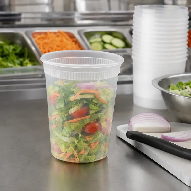 Victoria Bay Deli Container 32 OZ PP Clear Round 480/Case