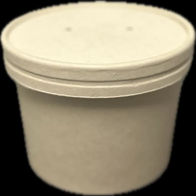 Victoria Bay Food Container Base & Lid Combo 12 OZ Paper Kraft Round 250/Case