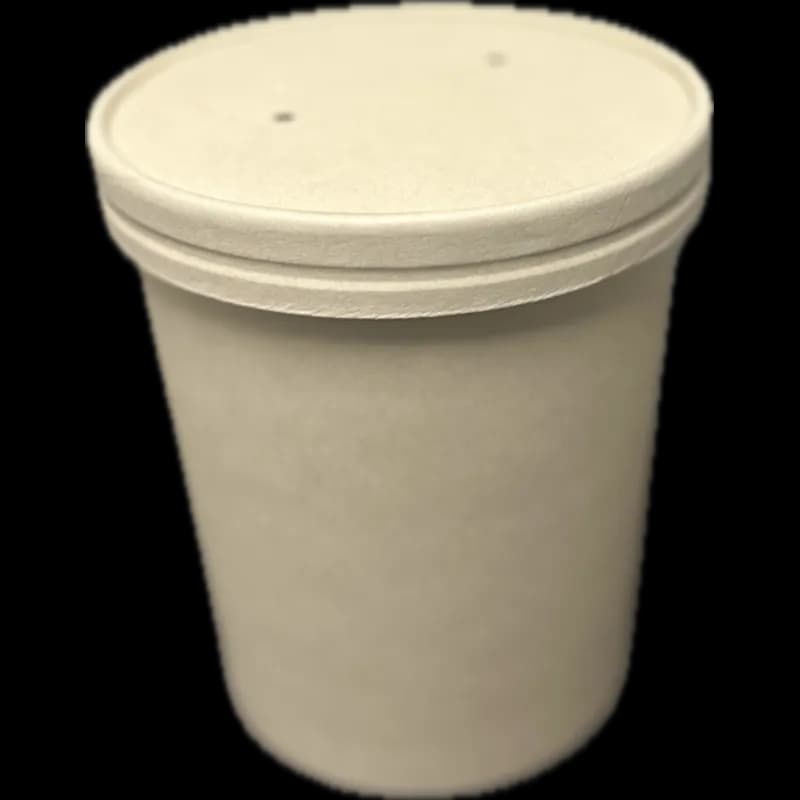 Victoria Bay Food Container Base & Lid Combo 32 OZ Paper Kraft Round 250/Case