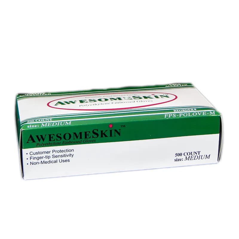 Gloves Medium (MED) Clear LDPE Light Weight 10000/Case