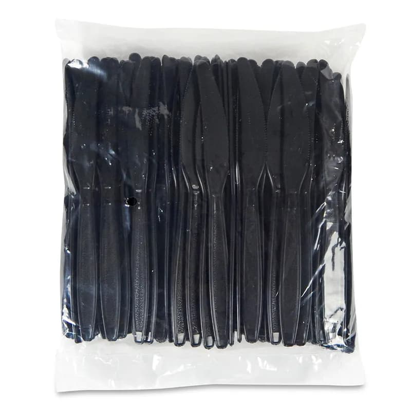 Victoria Bay Knife PP Black Heavyweight Unwrapped 100 Count/Pack 10 Packs/Case 1000 Count/Case