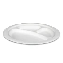 Victoria Bay Plate 9 IN 3 Compartment Sugarcane Natural 500/Case