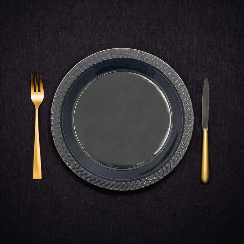 Victoria Bay Plate 10 IN HIPS Black Heavy 400/Case