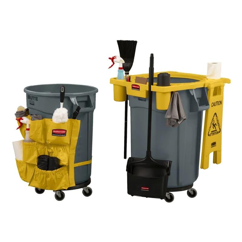 Brute® Receptacle Caddy Bag 14X10.5X1.5 IN Yellow Vinyl Nylon 1/Each