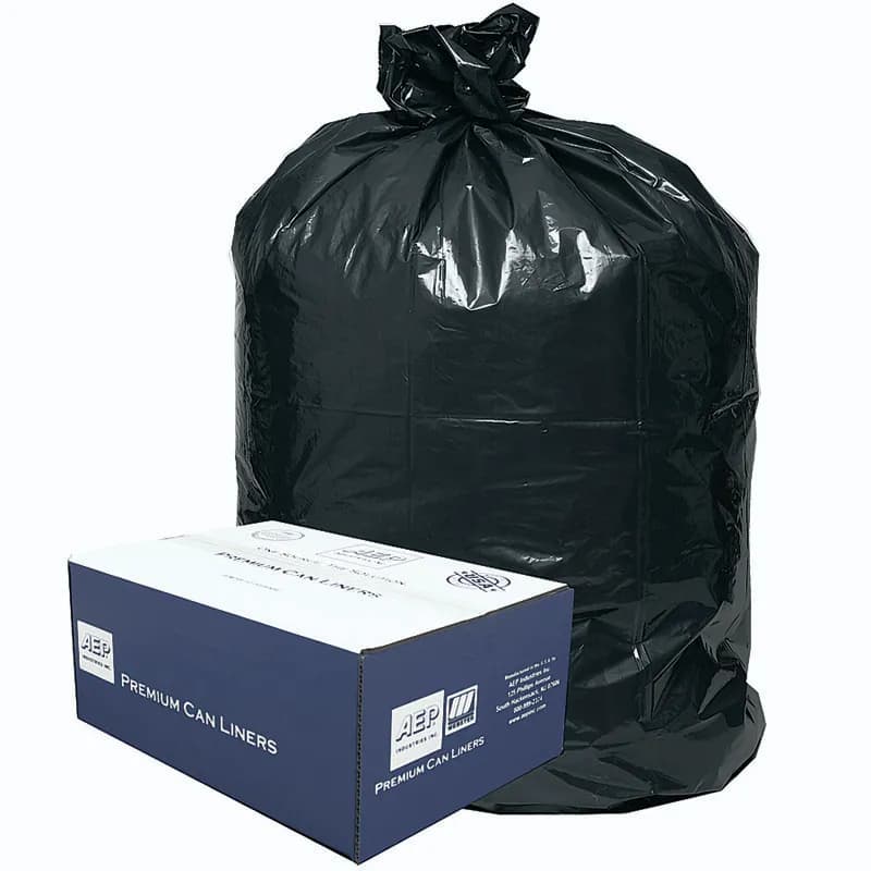 Can Liner 44X56 IN Black LDPE 3MIL 50/Case