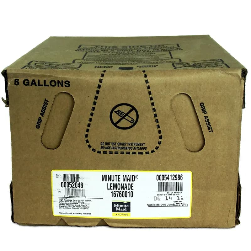 Minute Maid Lemonade Syrup 5 GAL Bib 1/Case