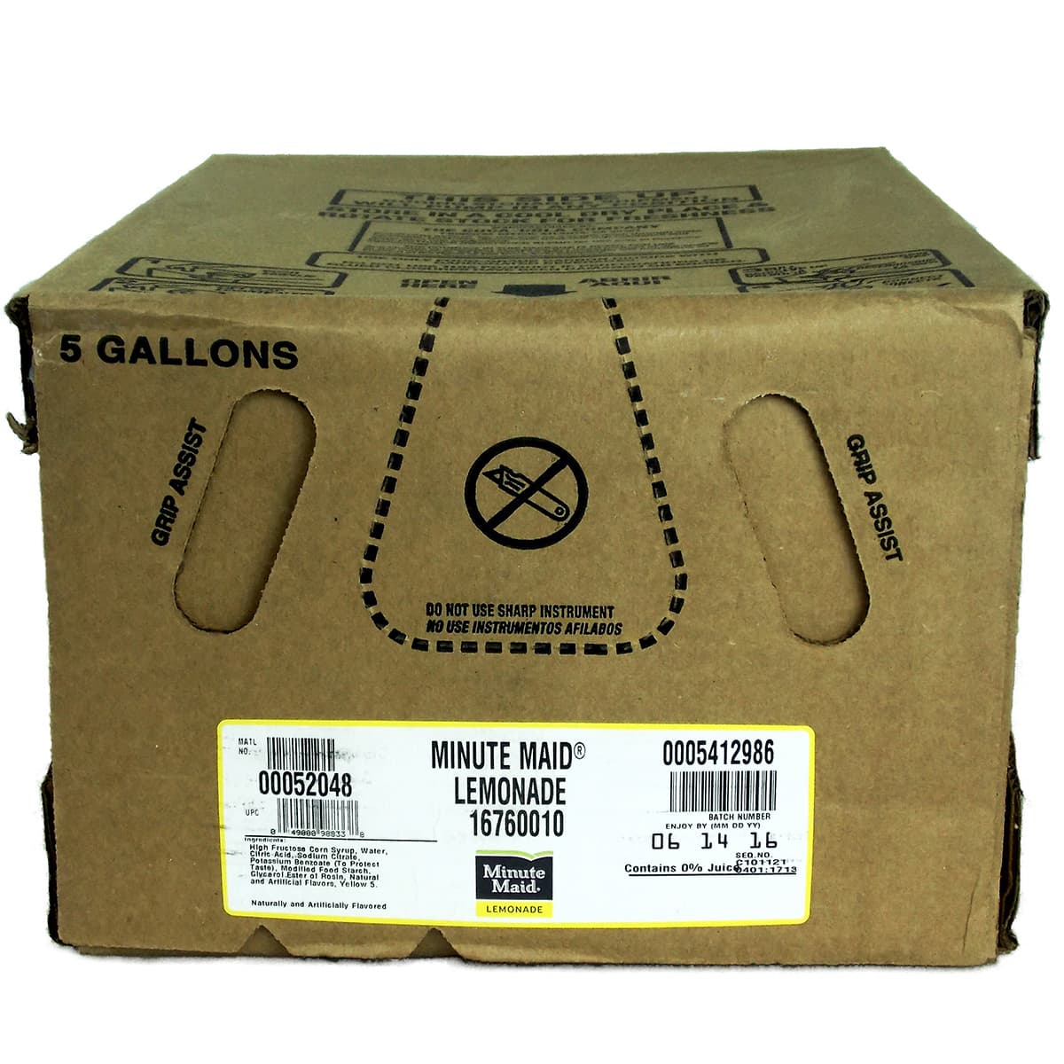 Minute Maid Lemonade Syrup 5 GAL Bib 1/Case