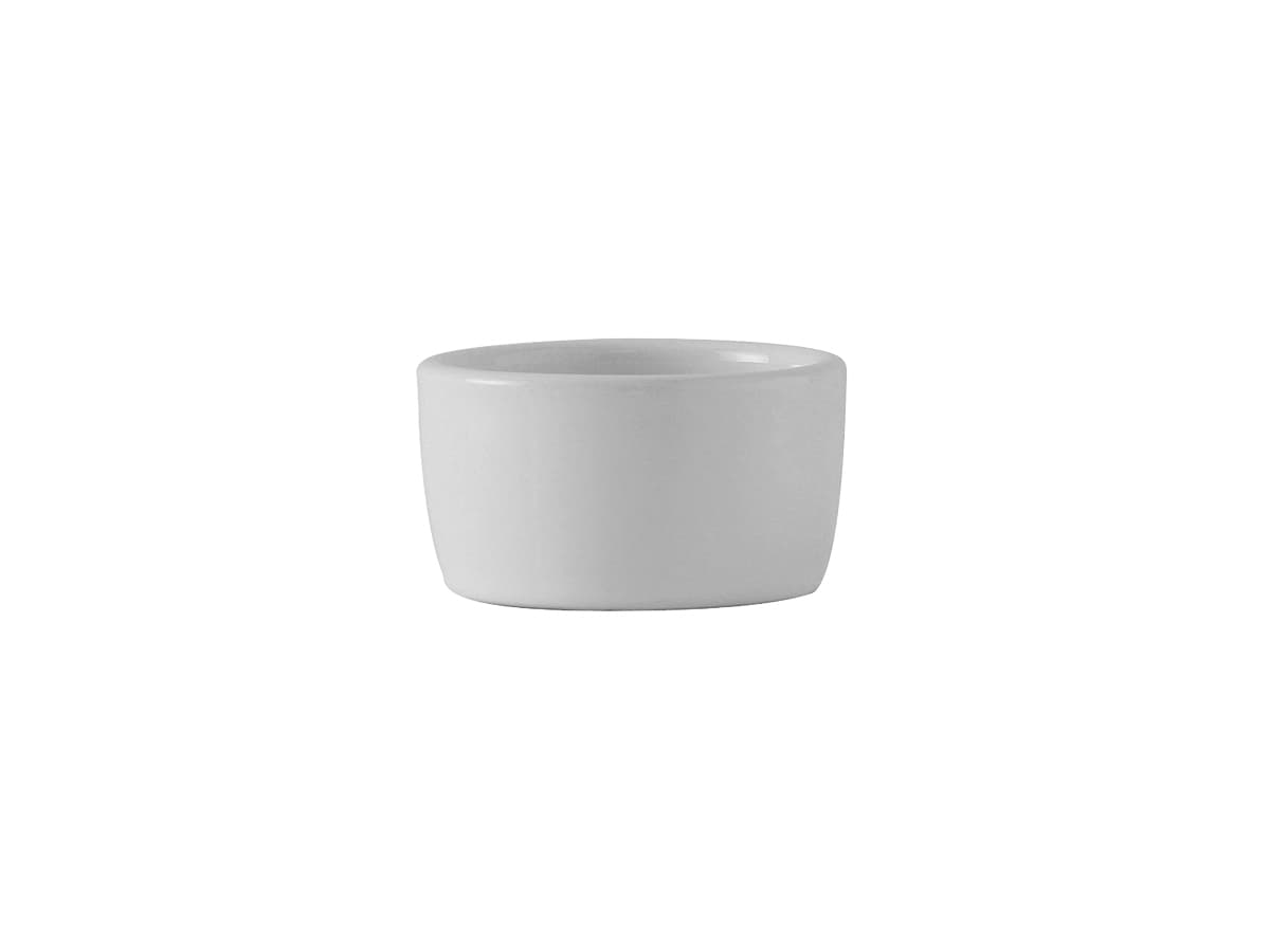 Pipkin 2.5 IN 2 OZ China White Round Smooth Fully Vitrified Oven Safe Dishwasher Safe Microwave Oven Safe 48/Case