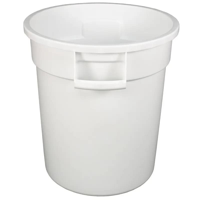Impact® Gator® Trash Can 17.40X15.40X17.30 IN 10 GAL White Round PET 1/Each