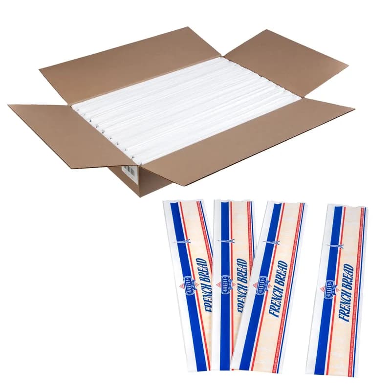 French Bread Bag 4.5X2.5X28 IN Paper White French Bread Design 1000/Case