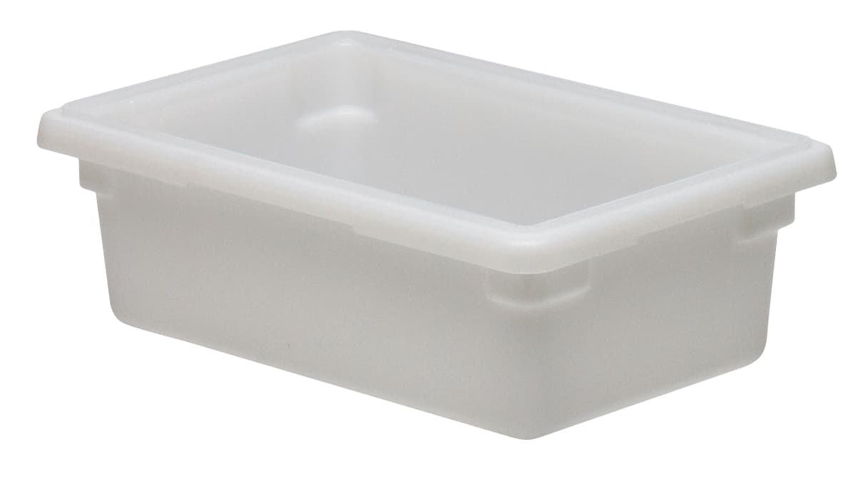 Food Storage Box Half Size 12X18X6 IN 3 GAL White PP 1/Each