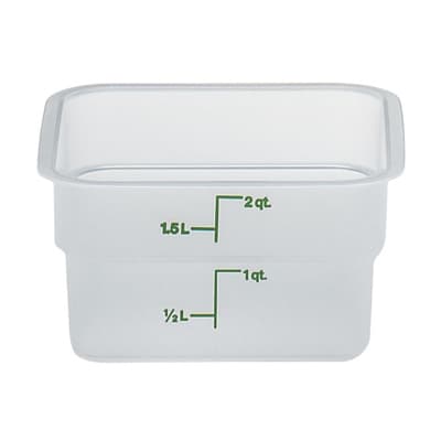 Food Storage Container 2 QT Translucent Square 1/Each