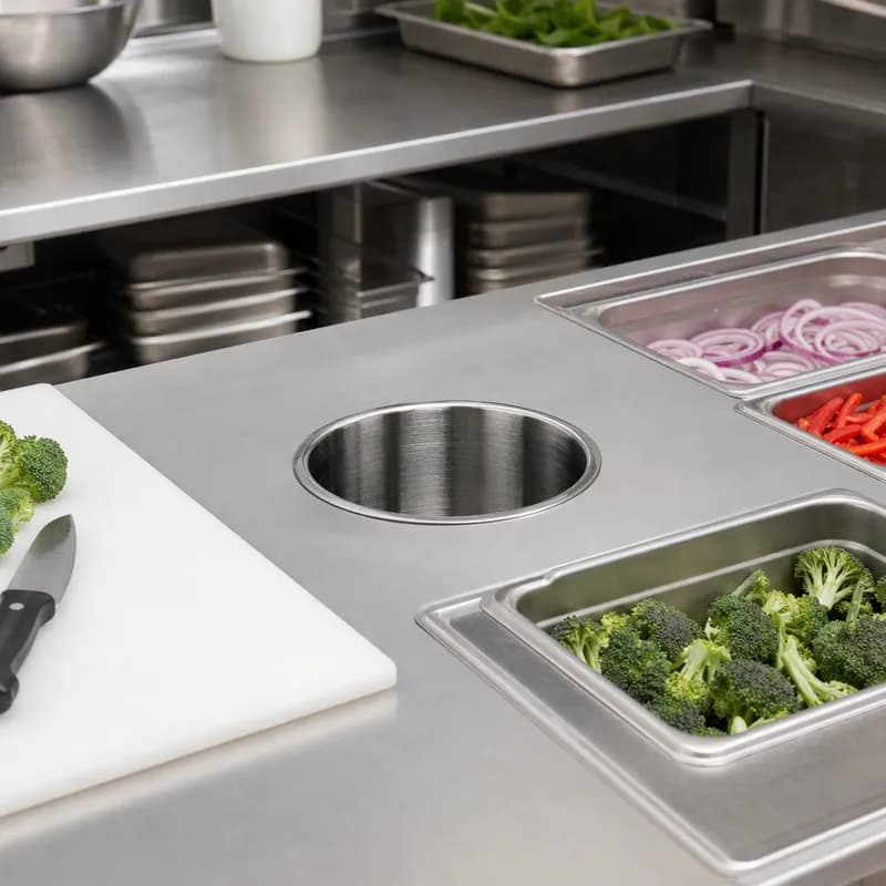 Inset Pan 7 QT Stainless Steel Dishwasher Safe 1/Each