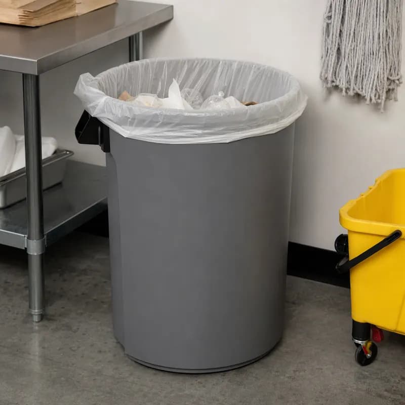 Can Liner 33X40 IN Natural HDPE 0.57MIL 250/Case