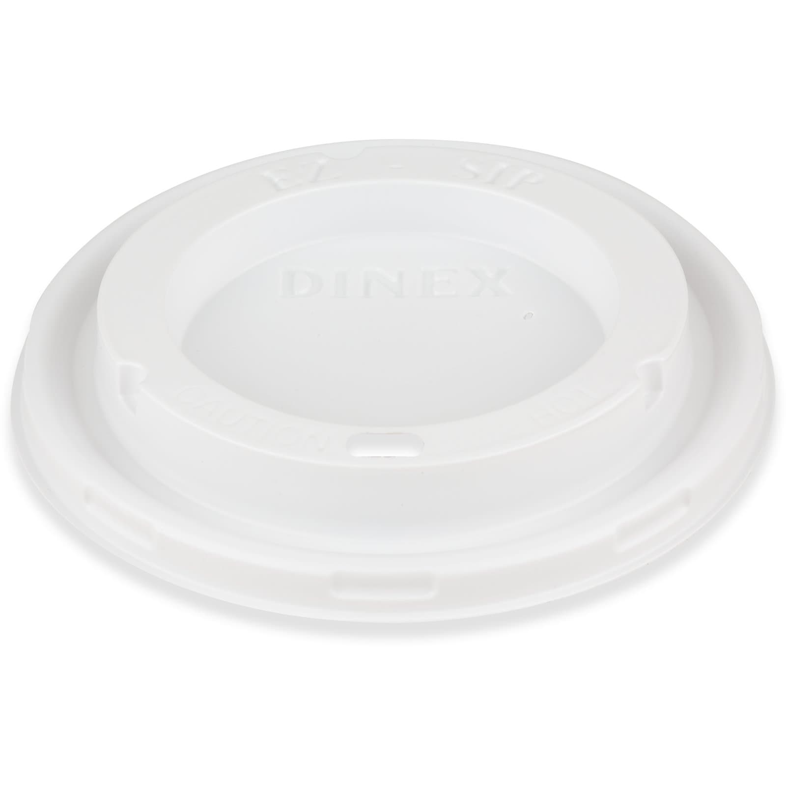 Dinex® Fenwick Lid Flat PS Translucent For 8 OZ Mug Cup Sip Through 1000/Case