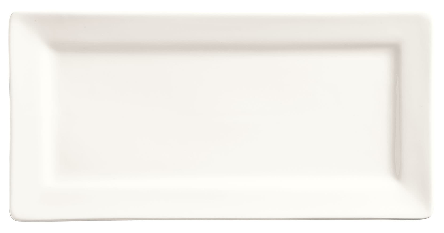 Slate Plate 12X6X0.88 IN Porcelain White Rectangle 12/Case