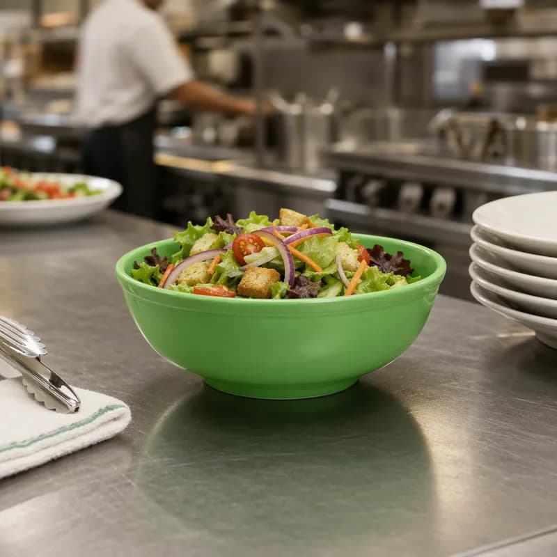 Menudo & Salad Bowl 35 OZ China Cilantro Mirror Finish Fully Vitrified Dual Ovenable Dishwasher Safe 12/Case