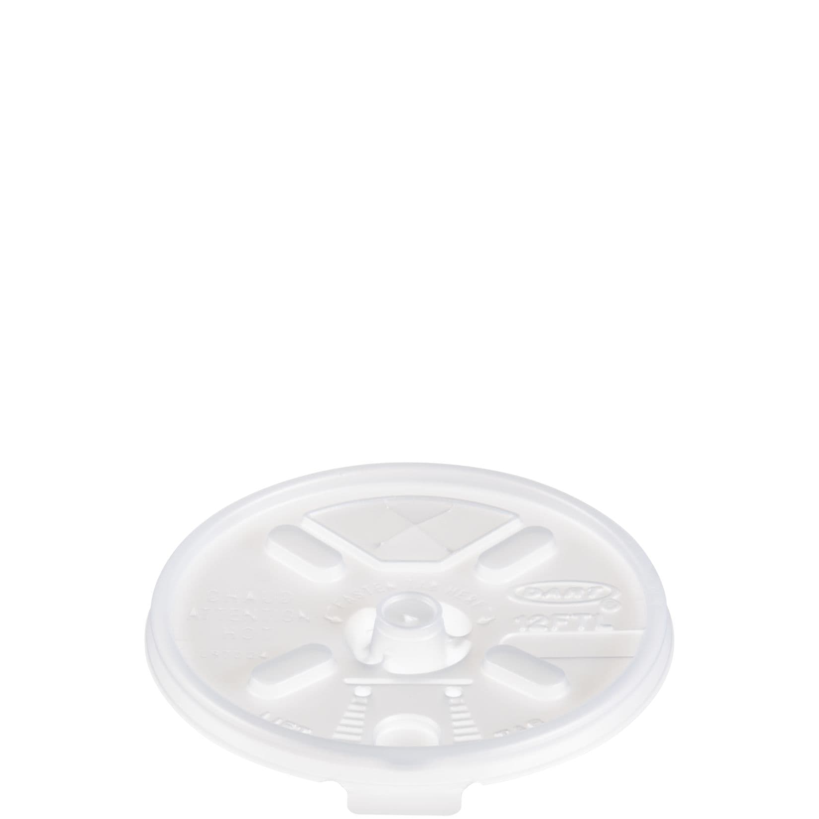 Dart® Lid 3.57X0.39 IN HIPS Translucent For 6-12 OZ Take-Out Container Base Lift Back Closing Tabs With Hole 100 Count/Pack 10 Packs/Case