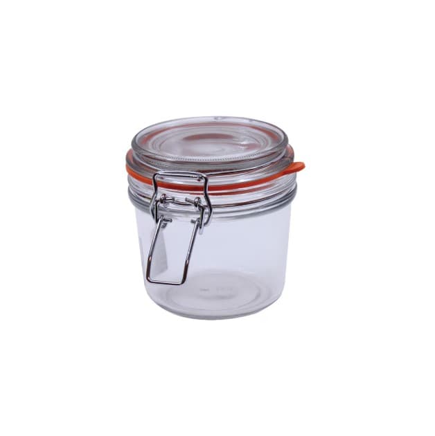 Jar 12 OZ Glass Resealable Clamp Style 4/Set