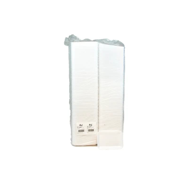 2 Supermarket Tray 8.2X5.7X0.91 IN Polystyrene Foam White Rectangle 500/Case