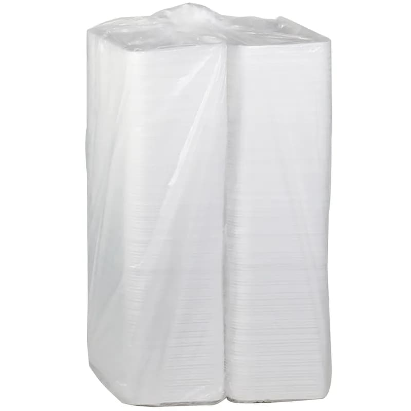 4S Supermarket Tray 9.125X7.125X0.65 IN 1 Compartment Polystyrene Foam White Rectangle 500/Case