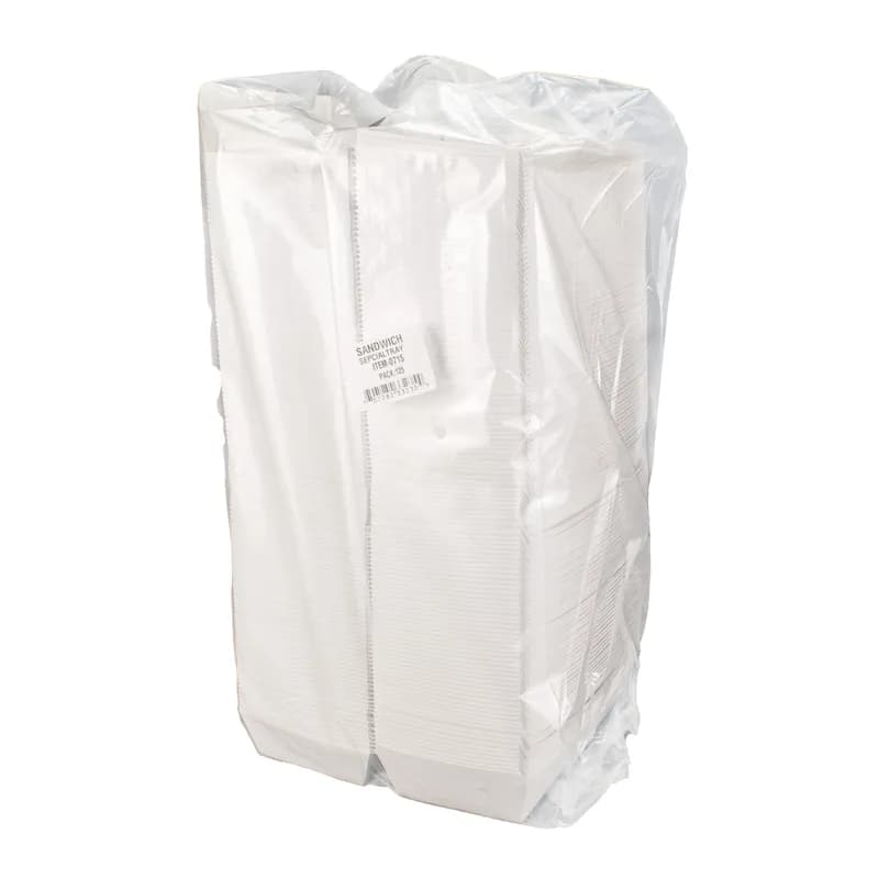 Take-Out Box Hinged 7X3X2.625 IN SBS Paperboard White Rectangle 500/Case