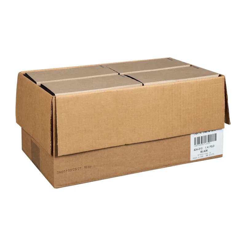 Linen-Like® Dinner Napkins 17X17 IN Black Airlaid Paper 1/4 Fold 300/Case