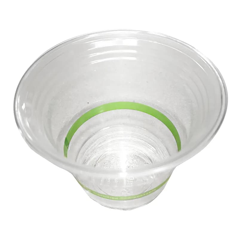 Victoria Bay Cup 9 OZ PLA Clear Green Stripe 1000/Case