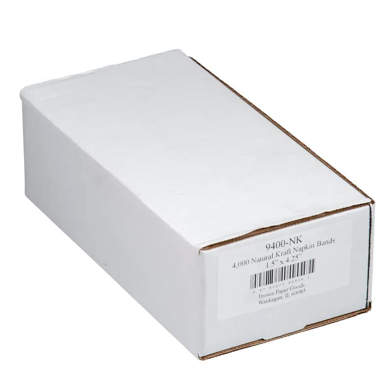 Napkin Bands 4.5X1.5 IN Natural 4000/Case