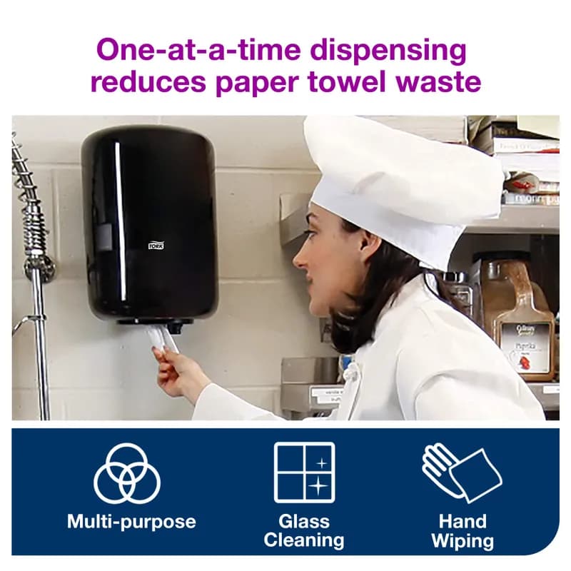 Tork Roll Paper Towel M2 11.8X7.6 IN 590 FT White Centerfeed Refill 600 Sheets/Roll 6 Rolls/Case 3600 Sheets/Case