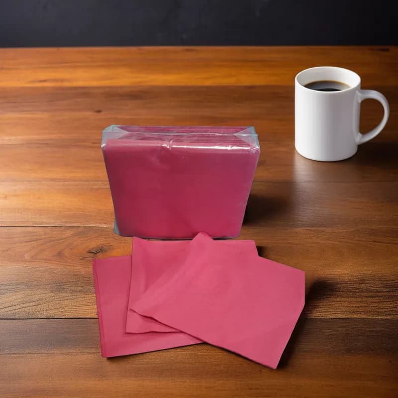 Victoria Bay Beverage Napkins 10X10 IN 5X5 IN Red Virgin Paper 2PLY 250 Count/Pack 4 Packs/Case
