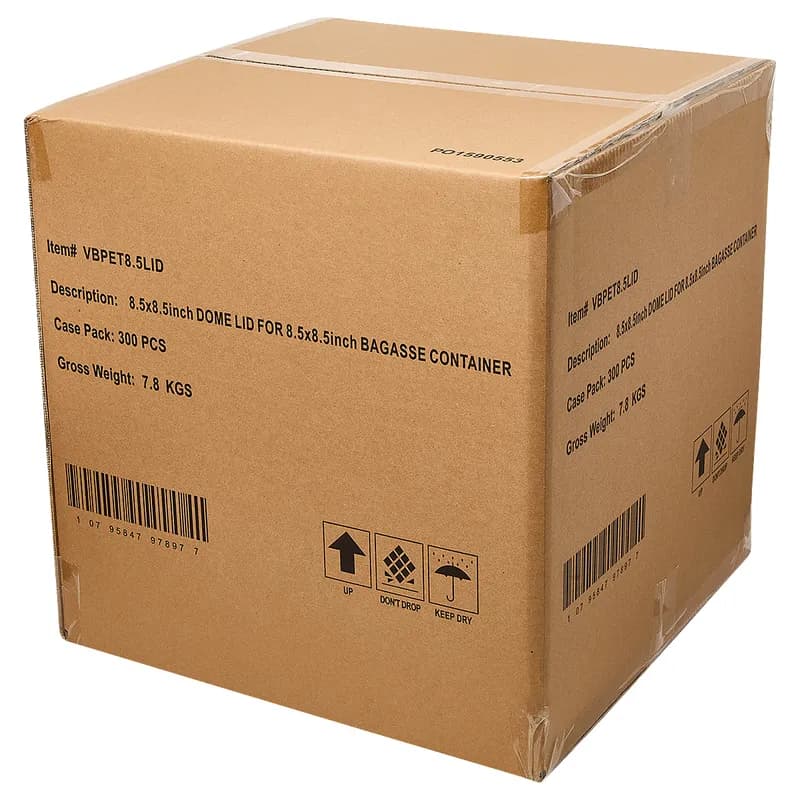 Victoria Bay Lid Dome 8.5X8.5 IN For Bagasse Container 300/Case