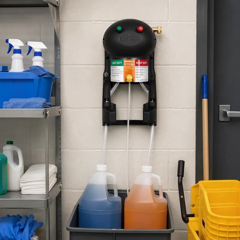 EnvirOx™ E2B2 Chemical Management System 1 Product Plastic Black Wall Mount, Locking 1/Each