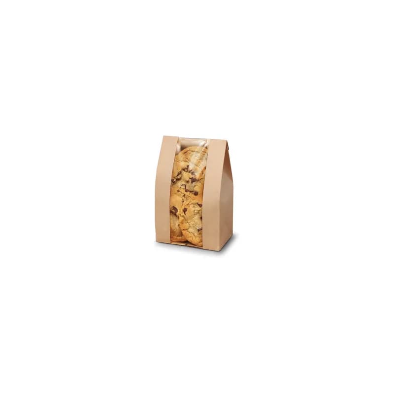 Bagcraft® C-Thru™ Bag 5X3X9.5 IN Kraft Display With Window 500/Case